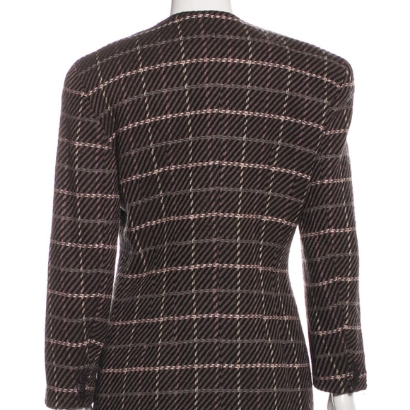 CHRISTIAN DIOR Black Taupe Pattern Suit Jacket - Picture 3 of 3